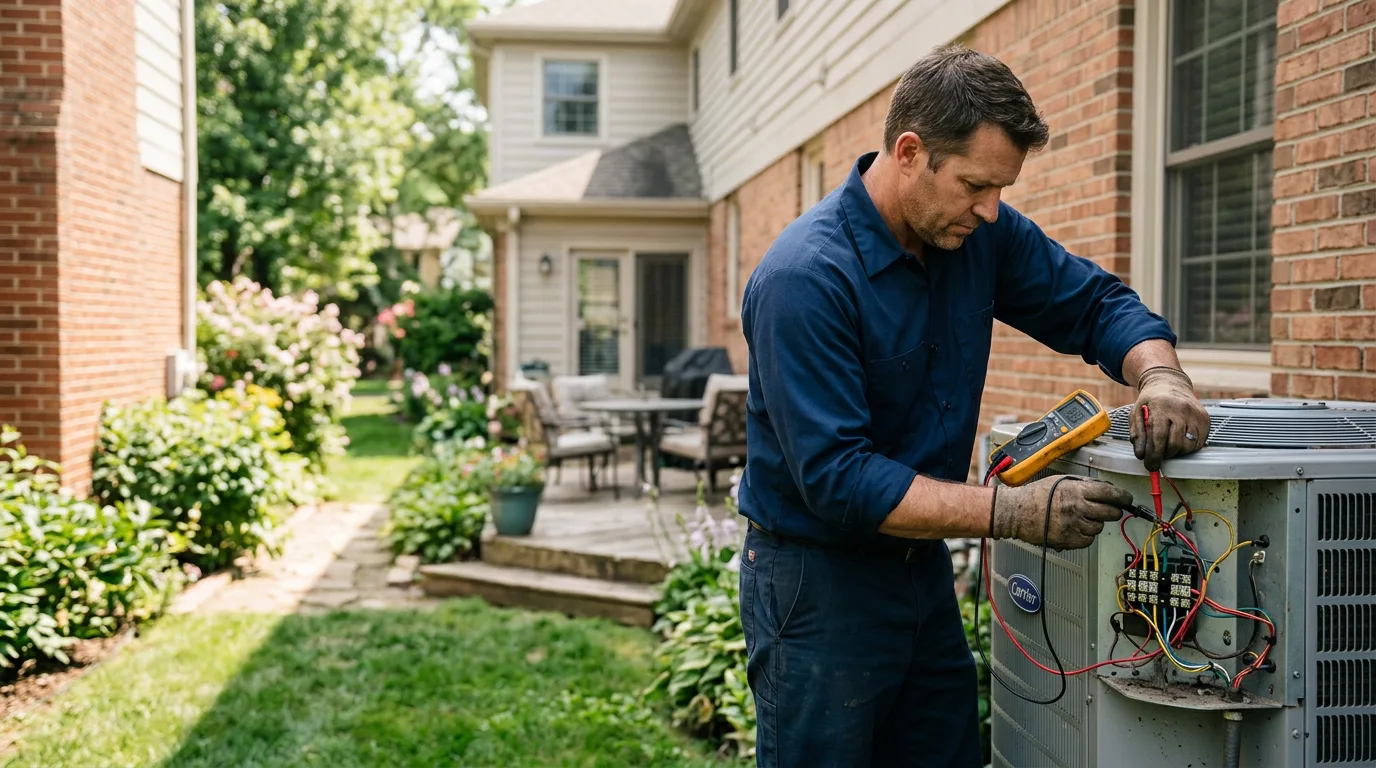 HVAC technician working near Plattsmouth, NE